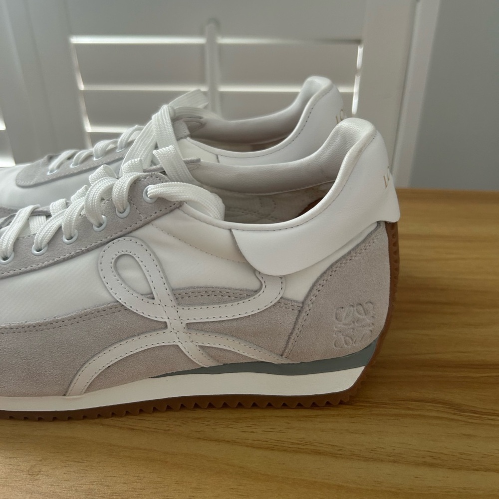 White and Gray Sneakers